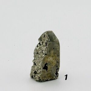 Pyrite Four-Sided Tower Druzy Calcite Inclusions – Manifestation and Protection